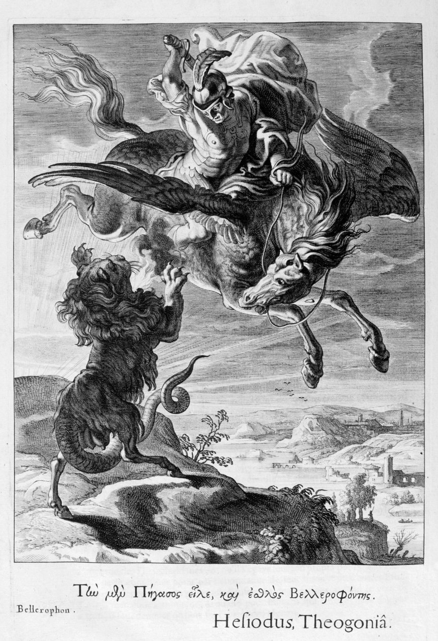 يحارب Bellerophon الوهم ، 1655 بواسطة ميشيل دي مارول