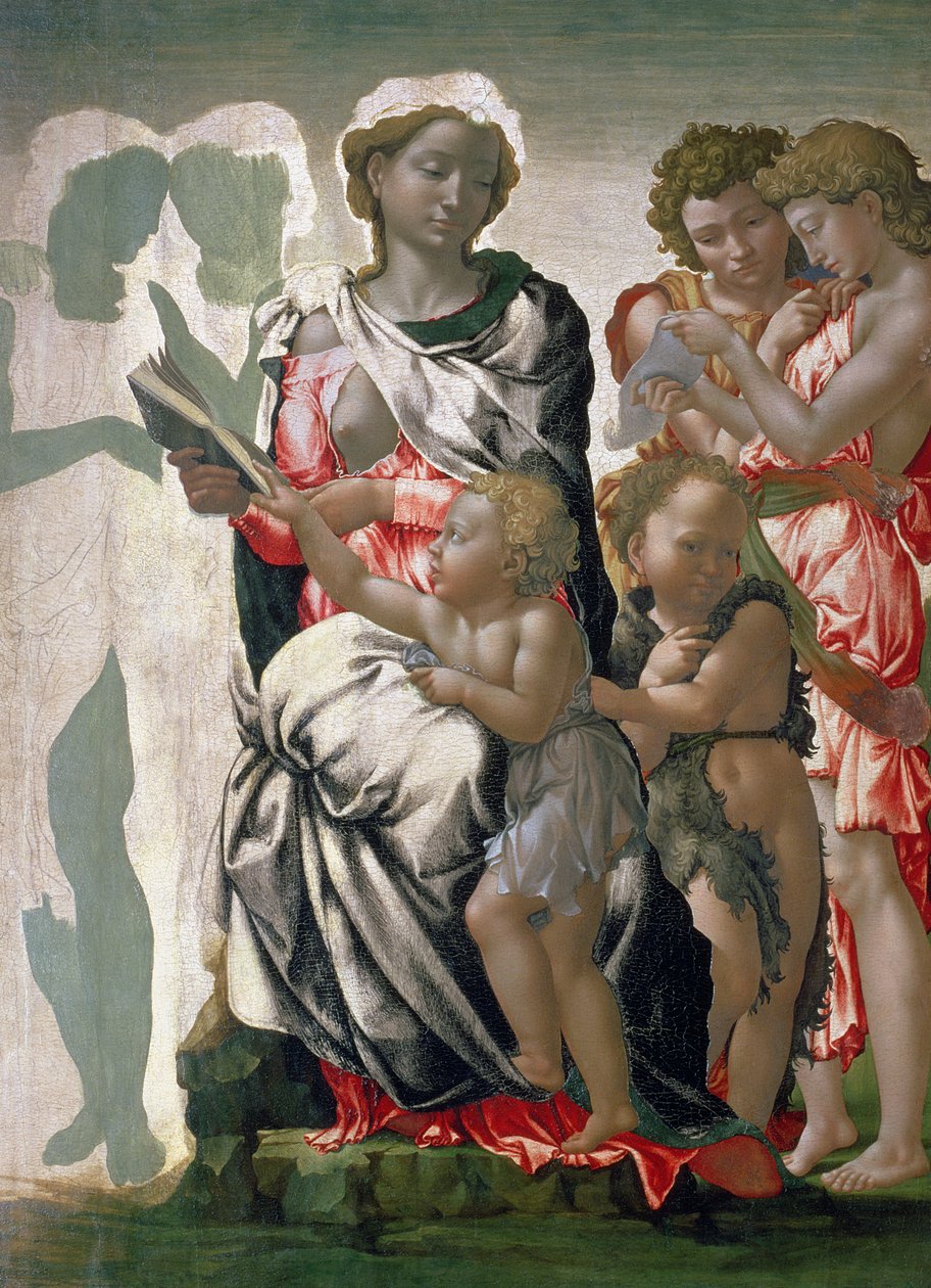 مادونا والطفل مع سانت جون ، c.1495 (درجة الحرارة على اللوحة) بواسطة مايكل أنجلو بوناروتي