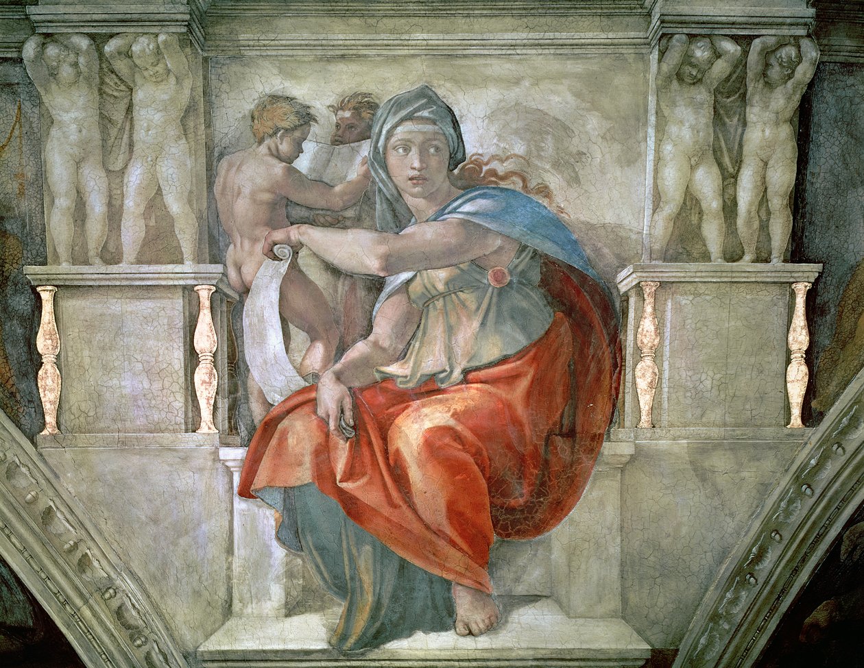 سقف كنيسة سيستين: Delphic Sibyl بواسطة مايكل أنجلو بوناروتي