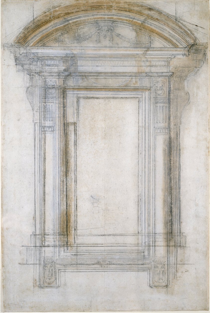 تصميم لنافذة ، c1490-1560 بواسطة مايكل أنجلو بوناروتي