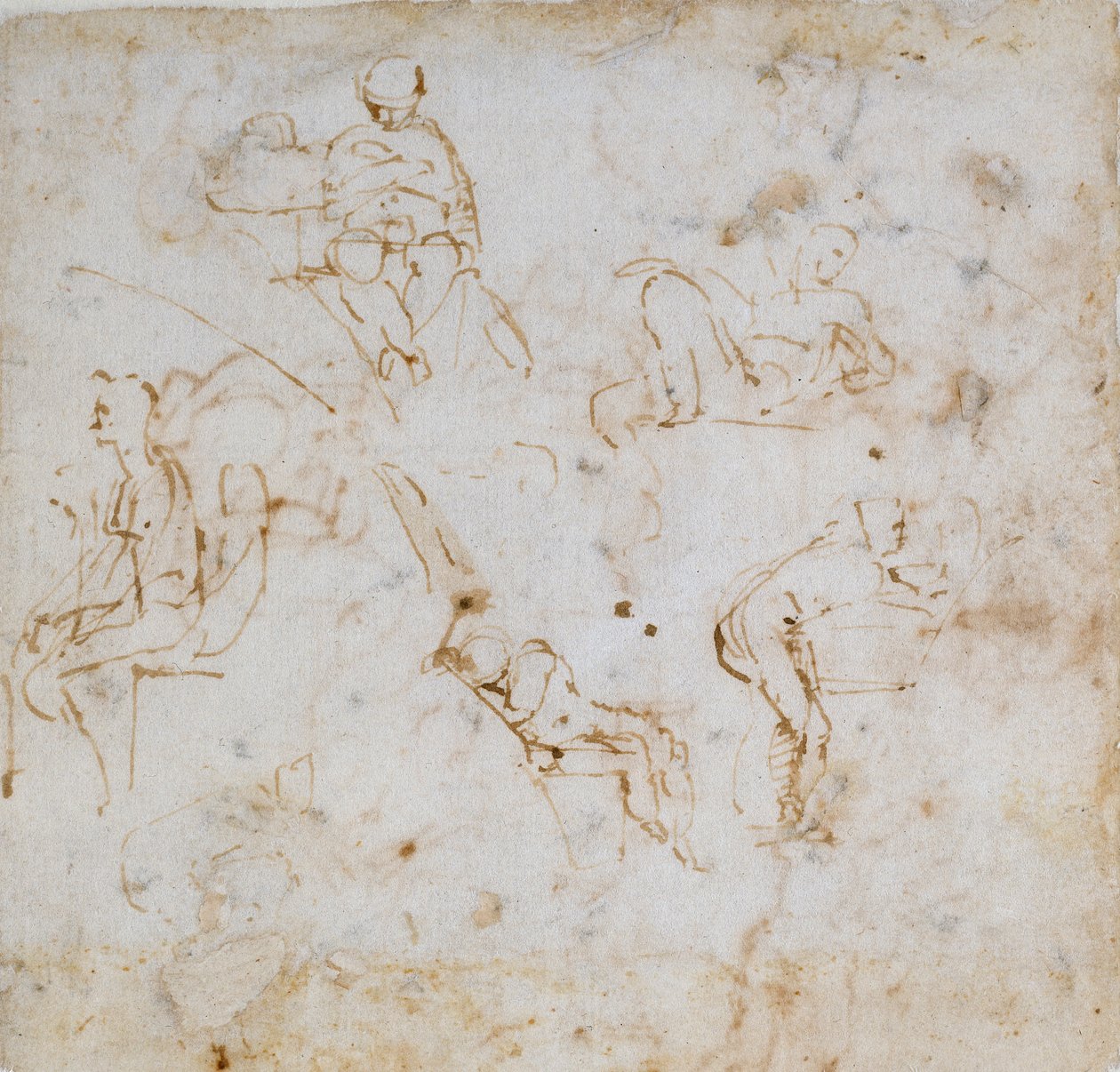 خمس دراسات شخصية صغيرة ، 1490-1560 بواسطة مايكل أنجلو بوناروتي
