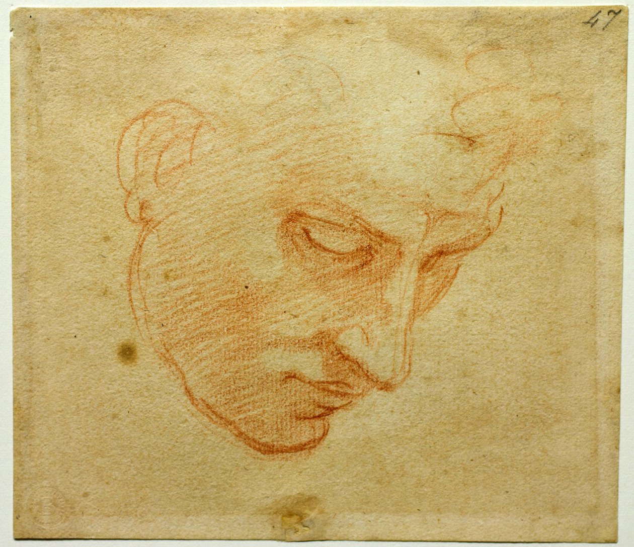 رئيس الدراسة إلى سقف كنيسة سيستين ، حوالي 1509-1510 بواسطة مايكل أنجلو بوناروتي