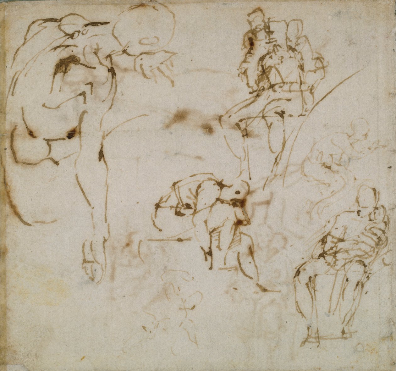 صفحة من كتاب رسم ، ج 1490-1560 بواسطة مايكل أنجلو بوناروتي