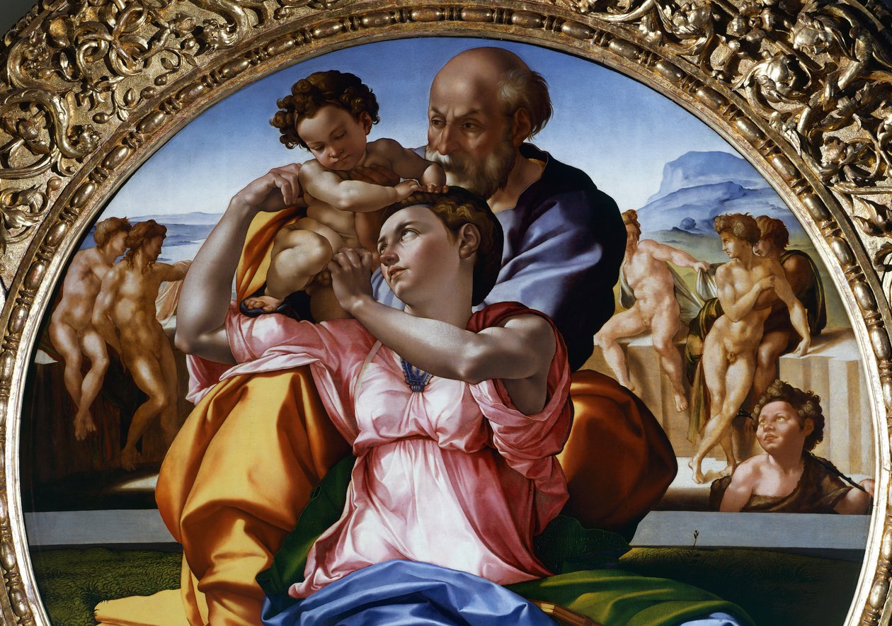 The Holy Family or Tondo Doni بواسطة مايكل أنجلو بوناروتي