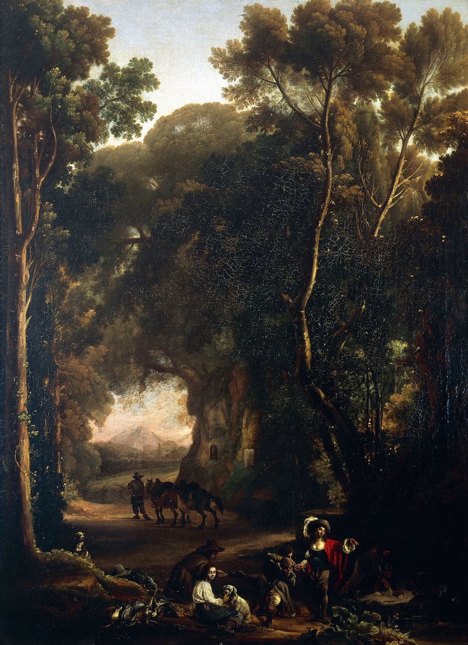 إرمينيا والرعاة ، لمايكل أنجلو سيركوزي المعروف باسم مايكل أنجلو ديلي باتاغلي (1602-1660) ، زيت على قماش بواسطة مايكل أنجلو سيركوزي