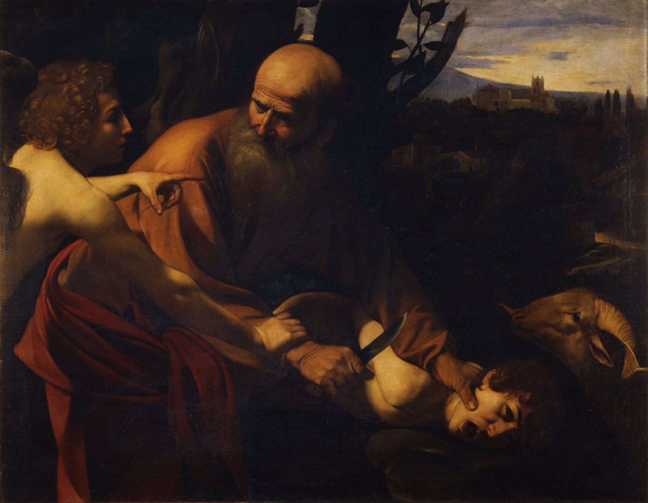 إبراهيم التضحية إسحاق ، 1603-1604 بواسطة مايكل أنجلو ميريسي كارافاجيو
