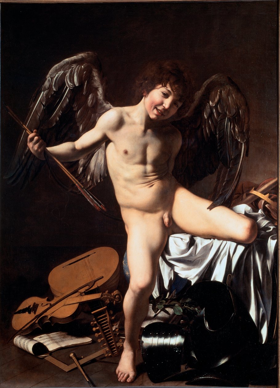 Amor vincit omnia (called Victorious Cupid or Love Triumphant or Earthly Love) (Painting بواسطة مايكل أنجلو ميريسي دا كارافاجيو