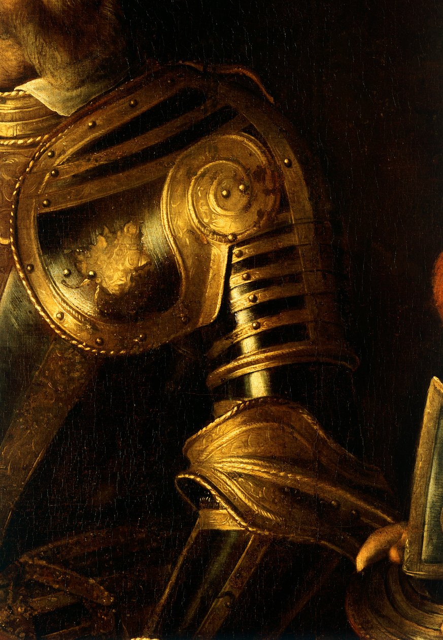 Detail of the Portrait of Alof de Wignacourt with his page بواسطة مايكل أنجلو ميريسي دا كارافاجيو