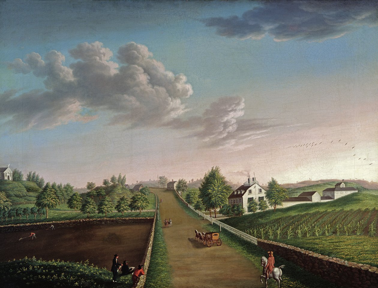 حزقيال هيرسي ديربي فارم ، c.1800 بواسطة ميشيل فيليس كورن