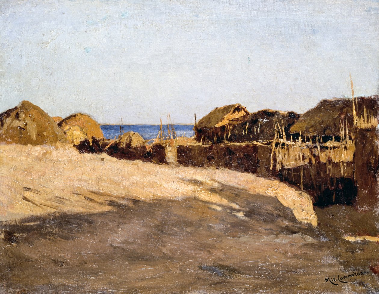 Eritrean landscape, by Michele Cammarano (1835-1920) بواسطة ميشيل كامارانو