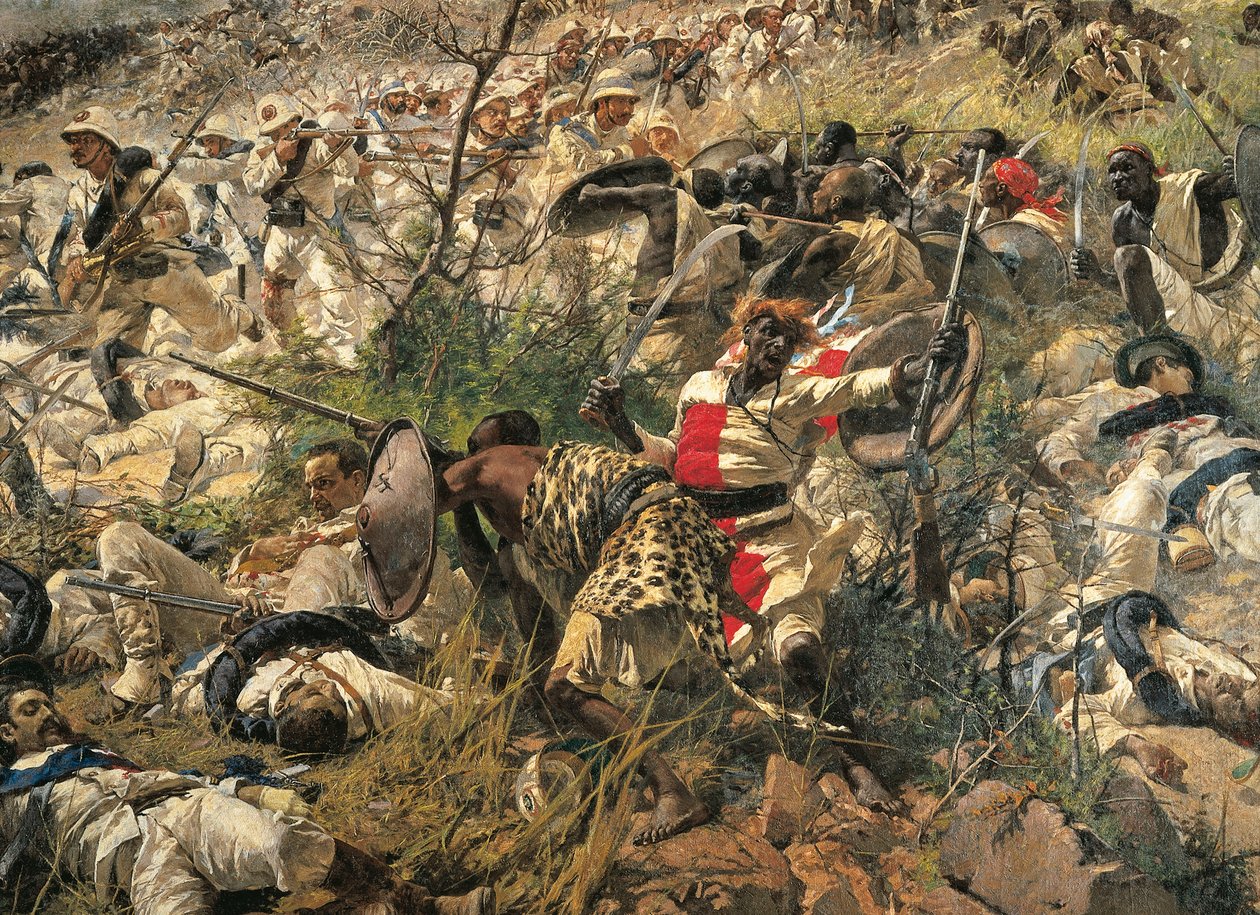The Battle of Dogali, by Michele Cammarano, detail بواسطة ميشيل كامارانو