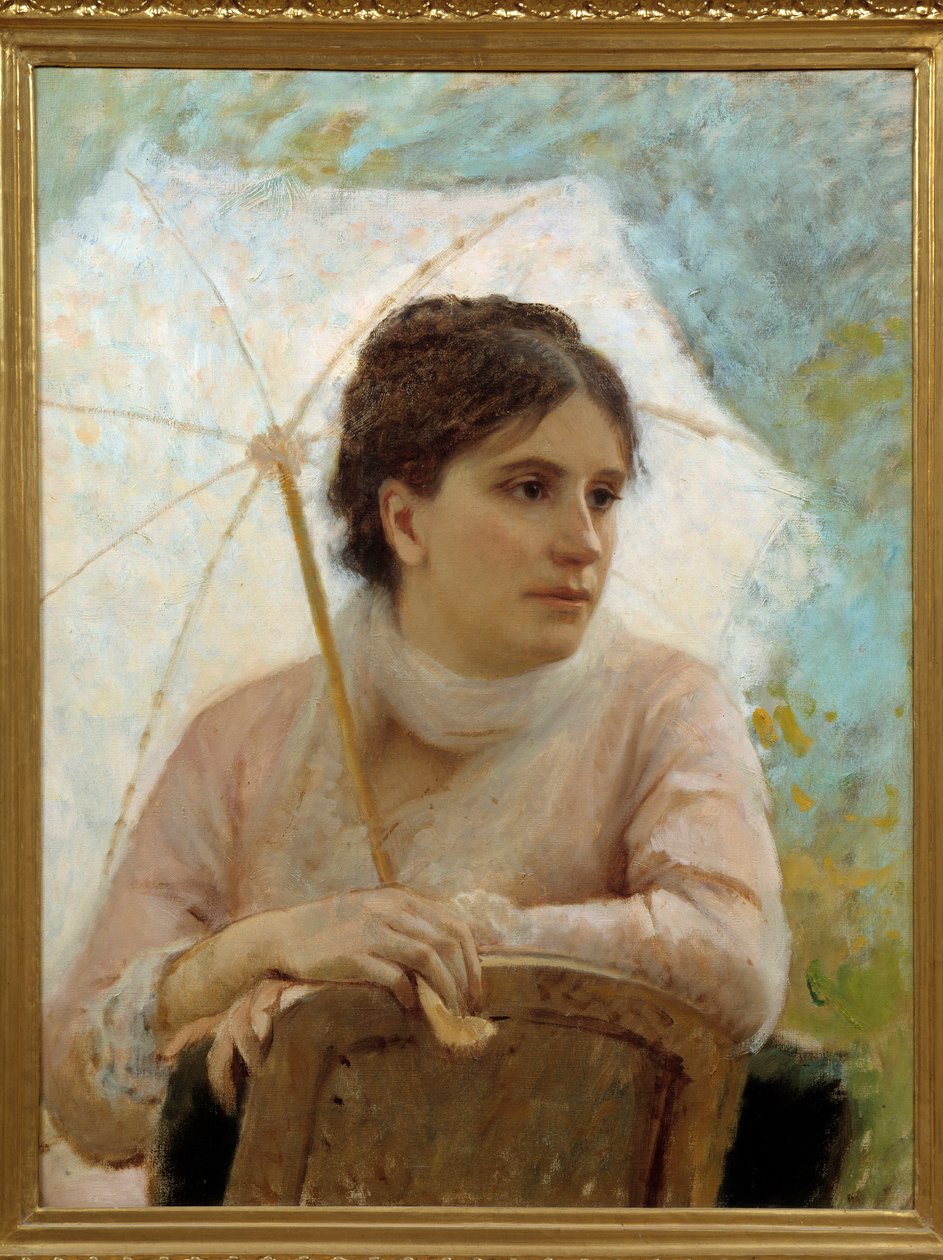 صورة لغابرييلا كوجير زوجة الفنان. لوحة ميشيل جورديجياني (1830-1909) بواسطة ميشيل جورديجياني
