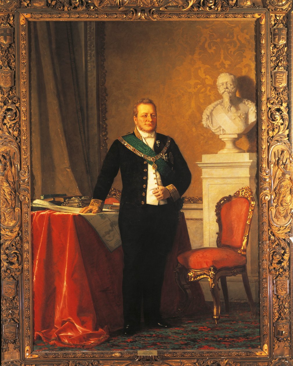 Portrait of Camillo Benso, Count of Cavour (oil on canvas) بواسطة ميشيل جورديجياني