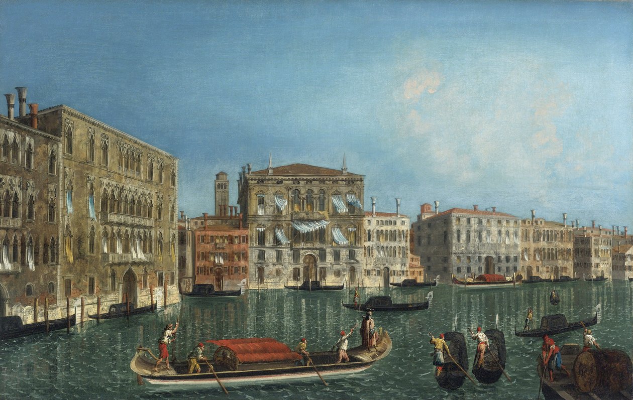 القناة الكبرى مع Palazzo Foscari و Palazzo Balbi par Marieschi ، Michele Giovanni بواسطة ميشيل ماريشي