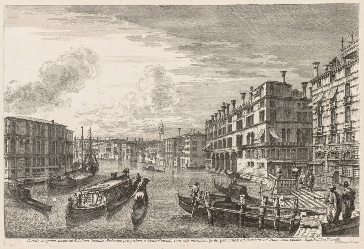 مناظر البندقية: القناة الكبرى ، 1741. بواسطة ميشيل ماريشي