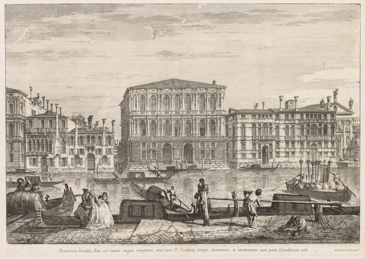 مناظر لمدينة البندقية: Palazzo Pesaro بواسطة ميشيل ماريشي