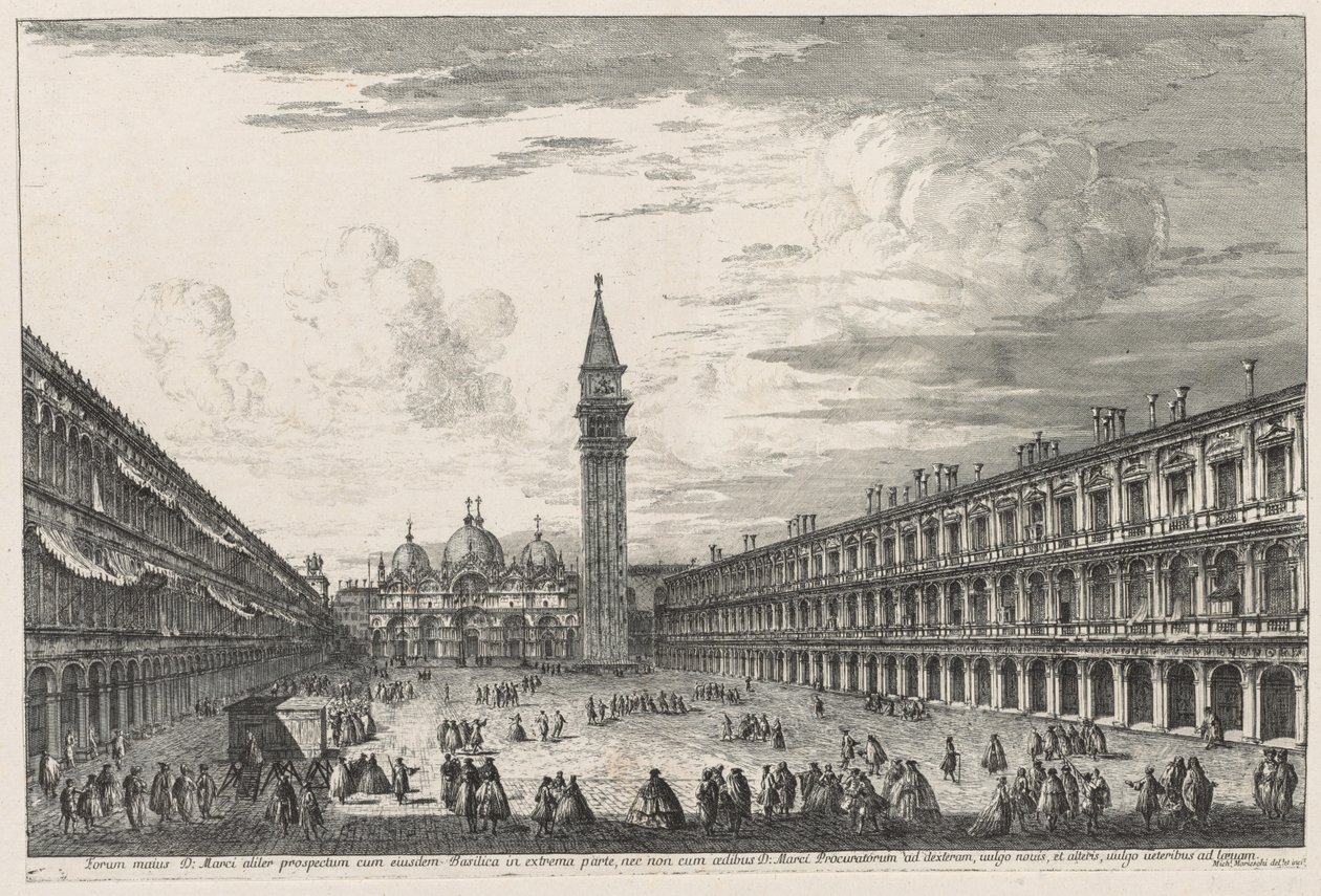 مناظر البندقية: Piazzo S. Marco ، 1741. بواسطة ميشيل ماريشي