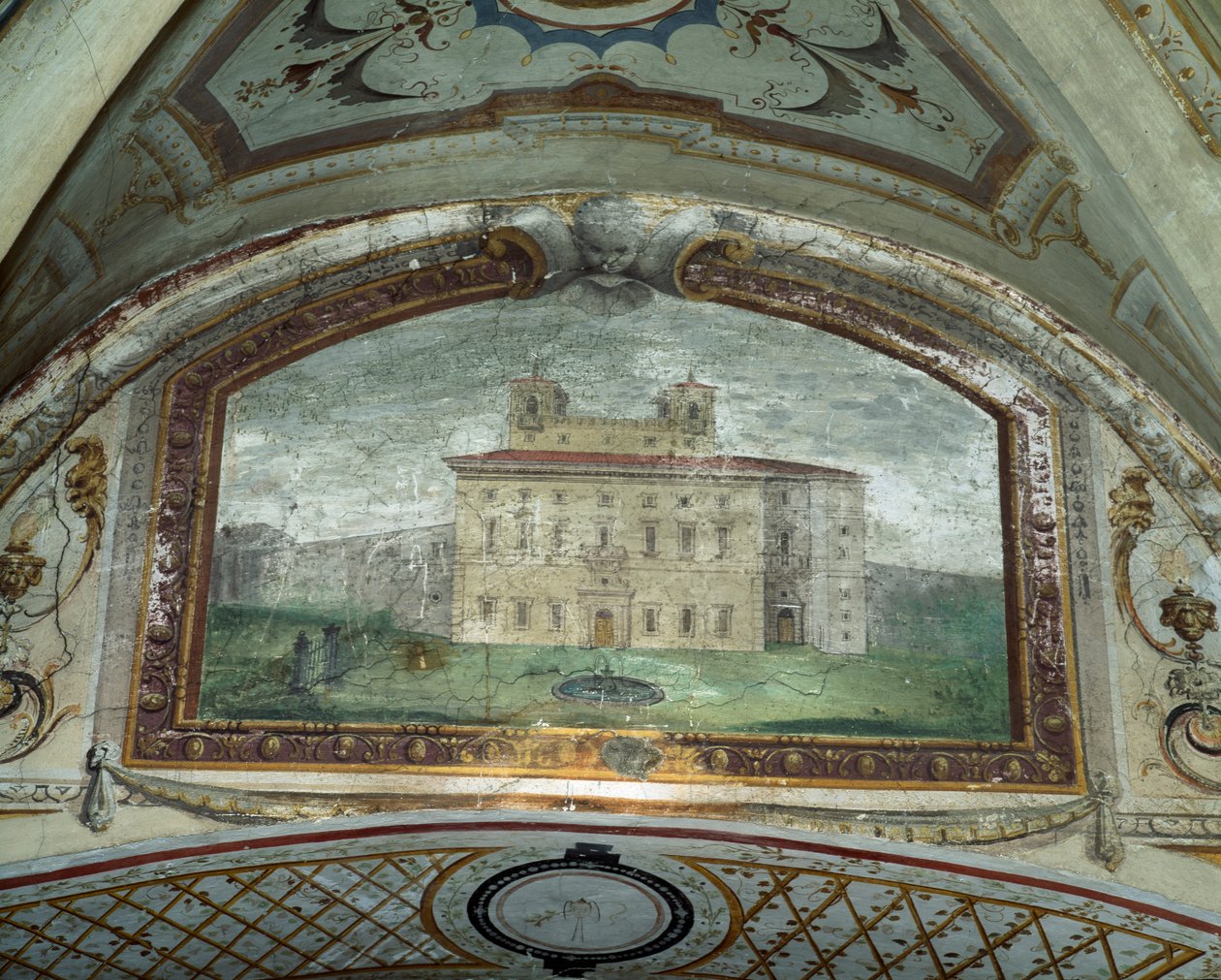 تفاصيل لوحة جدارية ، طبيّة فيلا في Careggi جدارية بواسطة Michelozzo di Bartolommeo