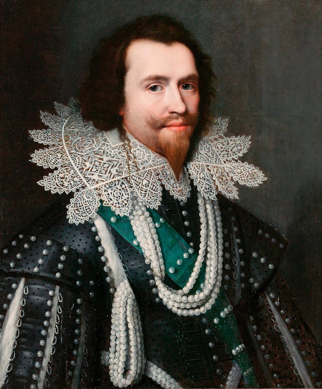 "صورة جورج فيلير (1592-1628) دوق باكنغهام" (جورج فيليرز بواسطة ميشيل جانز. فان ميريفيلد