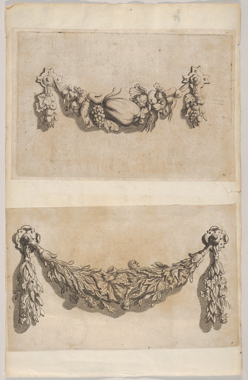 تصميم جارلاند من "مختلف الأعياد الجديدة ، الجزء الثاني" Verscheide Nieuwe Festonnen، tw ...، 1694. بواسطة ميشيل موسين