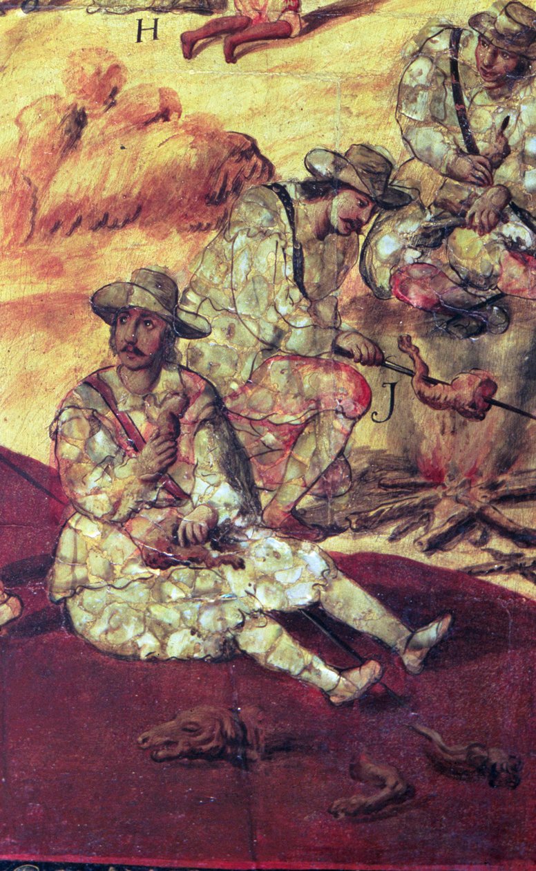الغزاة الجائعون يأكلون لحم الكلاب بواسطة ميغيل جونزاليس