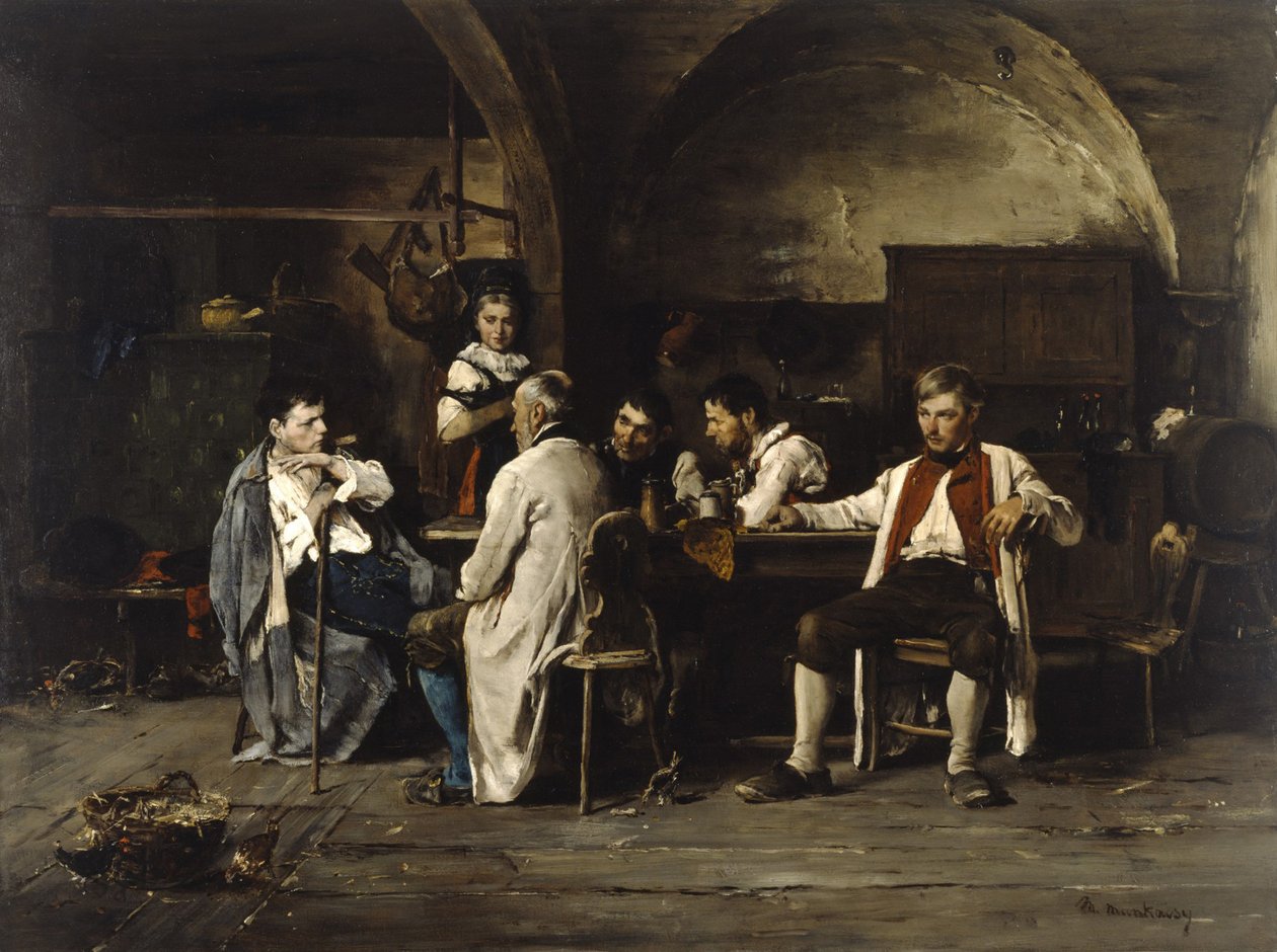قصة معركة ، c.1875 بواسطة ميهالي مونكاسي
