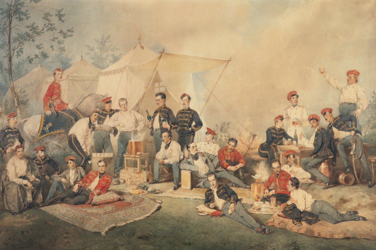 حصار كاروس ، 1873 (مرحاض على ورق) بواسطة Mihaly بواسطة Zichy