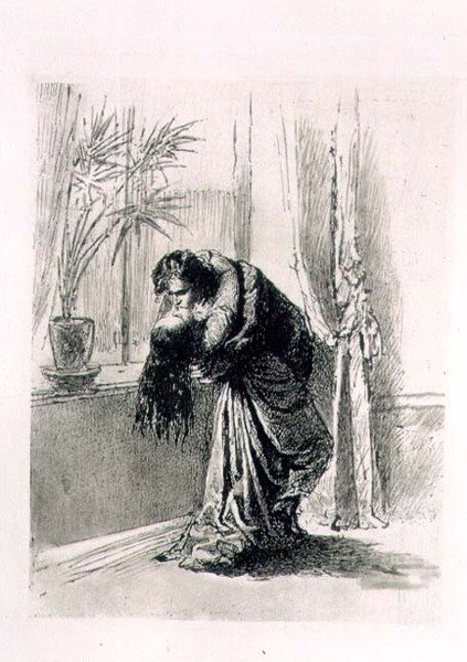 احتضان الزوجين ، اللوحة 5 من "Liebe" ("الحب") ، حانة. 1901 في لايبزيغ (حفر طائرات الهليكوبتر) بواسطة Mihaly بواسطة Zichy