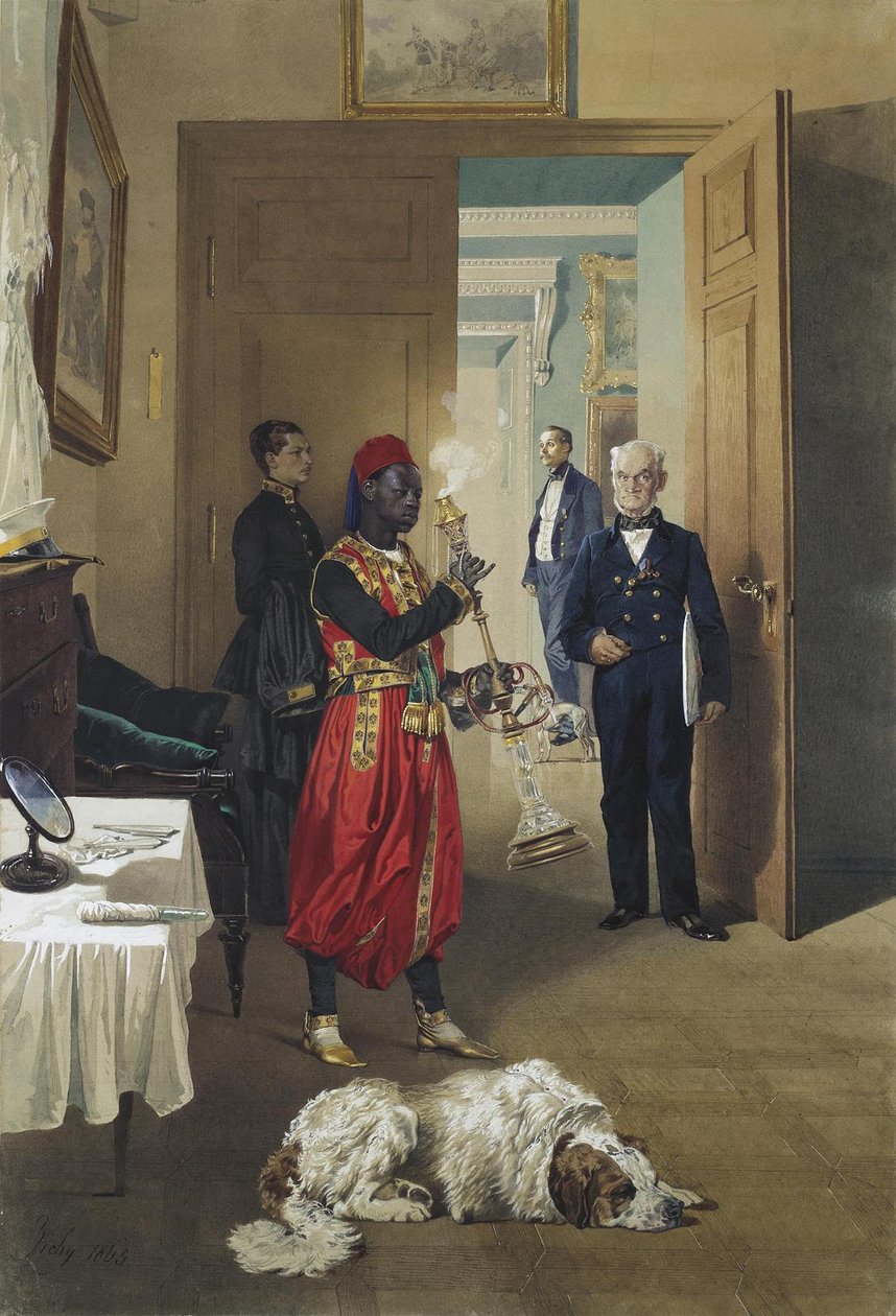 بهو القصر الكبير في Tsarskoye Selo ، 1865 بواسطة Mihaly بواسطة Zichy