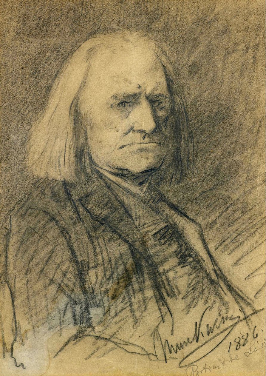 صورة فرانز ليزت (1811-1886) بواسطة مونكاسي ، ميهالي (1844-1900) بواسطة ميهالي مونكاسي