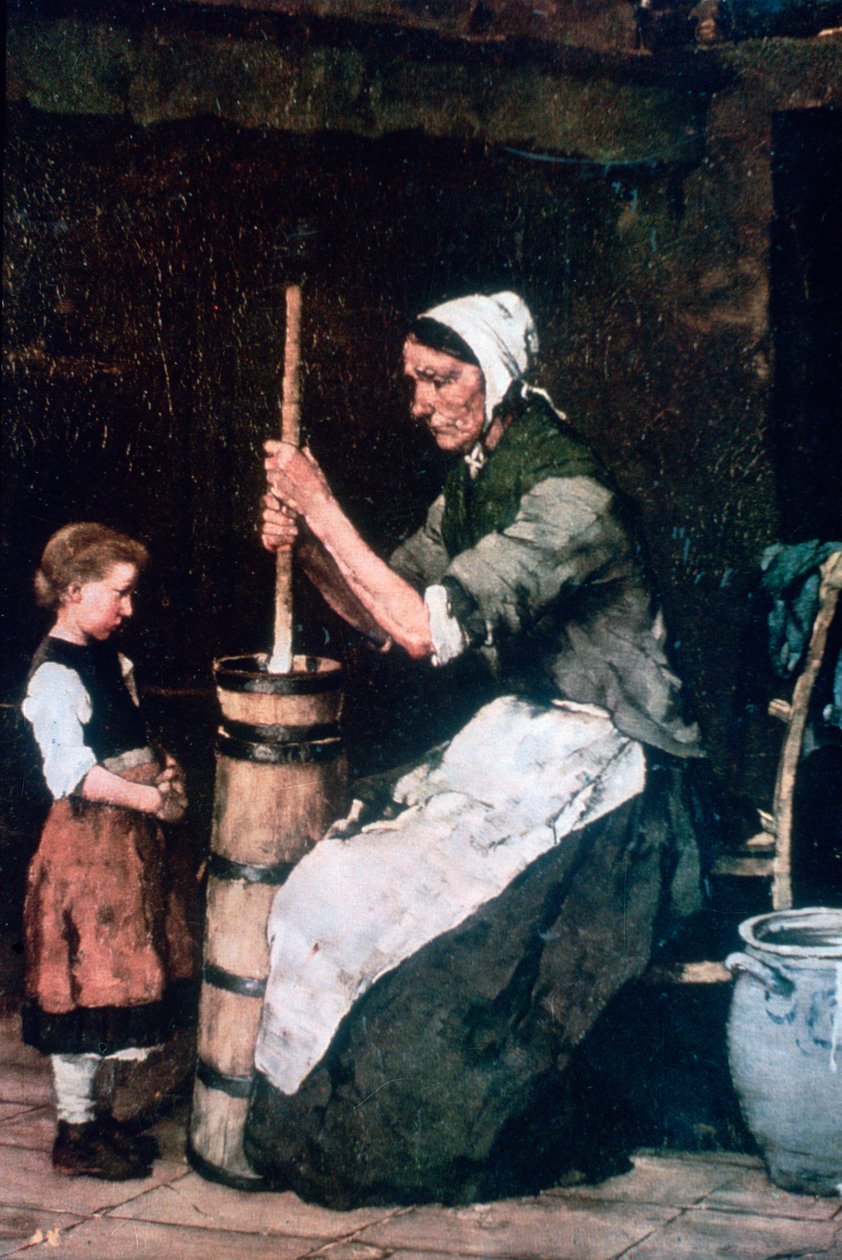 امرأة في Churn ، c1864-1900 بواسطة ميهالي مونكاسي