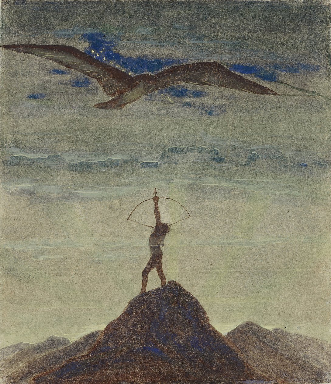 برج القوس (من دائرة "البروج") par Ciurlionis ، Mikalojus Konstantinas (1875-1911). تمبرا على ورق ، الحجم: 35،3x30،1 بواسطة Mikalojus Konstantinas Čiurlionis
