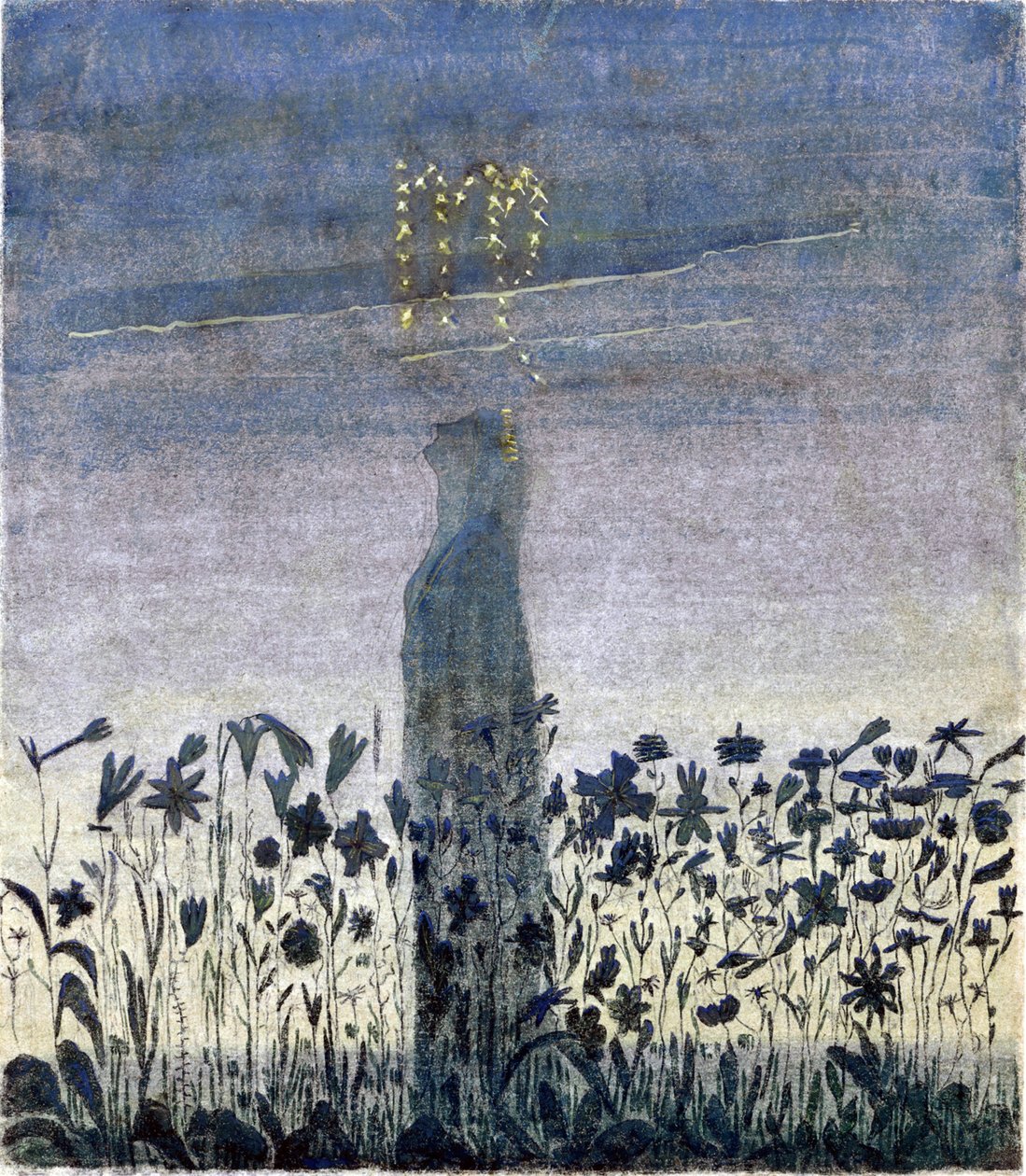 برج العذراء (من دائرة "البروج") par Ciurlionis ، Mikalojus Konstantinas (1875-1911). تمبرا على ورق ، الحجم: 35،6x31،3 بواسطة Mikalojus Konstantinas Čiurlionis