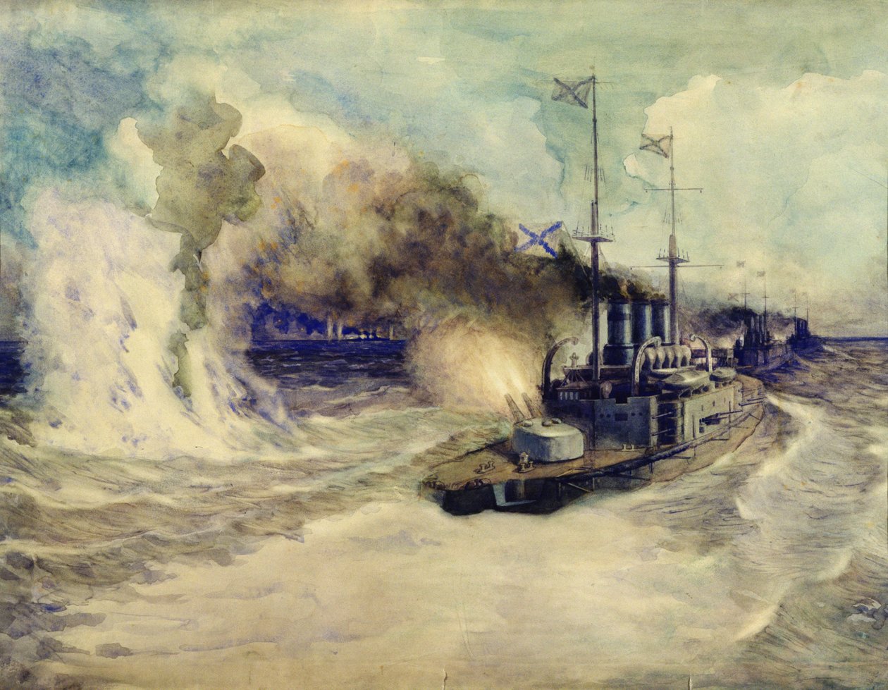 المعركة بين أسطول البحر الأسود والطراد المدرع Goeben في 5 نوفمبر 1914 ، 1940 بواسطة ميخائيل ميخائيلوفيتش سيميونوف