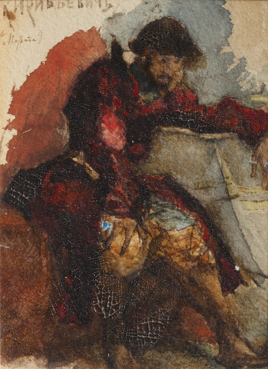 رسم توضيحي للقصيدة أغنية التاجر كلاشينكوف للمؤلف ليرمونتوف ، 1880 بواسطة ميخائيل الكساندروفيتش فروبل