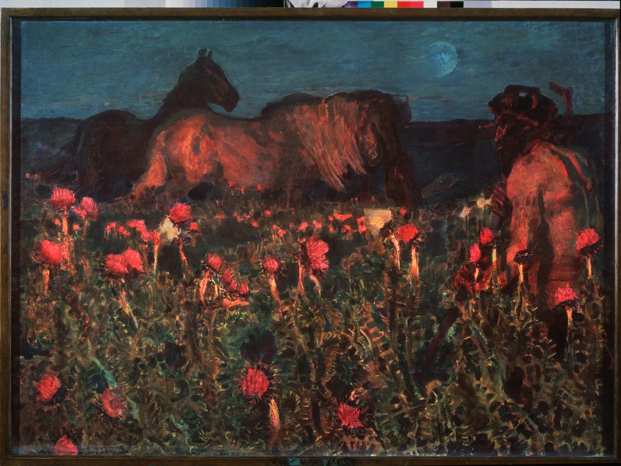 الليل قادم - رسم ميخائيل ألكساندروفيتش فروبل (فروبيل) (1856-1910) ، زيت على قماش بواسطة ميخائيل الكساندروفيتش فروبل