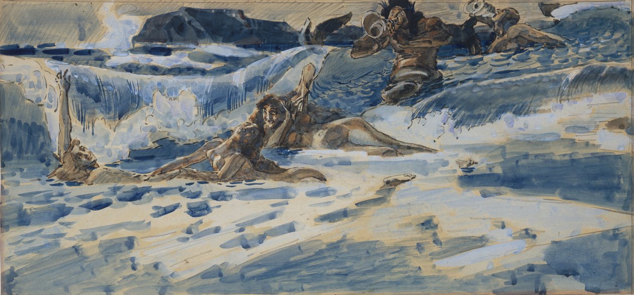 لعب naiads و tritons ، 1896-1898 بواسطة ميخائيل الكساندروفيتش فروبل