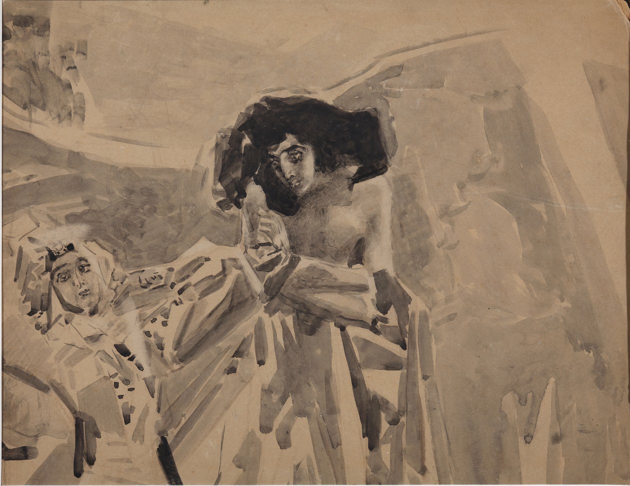 رقص تماراس. رسم توضيحي لقصيدة الشيطان بواسطة ميخائيل ليرمونتوف ، 1890-1891 بواسطة ميخائيل الكساندروفيتش فروبل