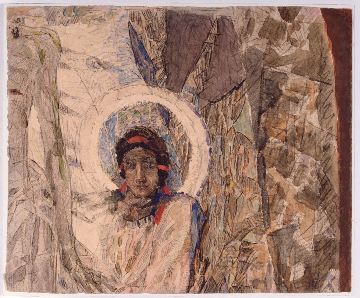 تيتي دانج (رأس الملاك) - عمل ميخائيل ألكساندروفيتش فروبل (فروبيل) (1856-1910) ، ألوان مائية على ورق بواسطة ميخائيل الكساندروفيتش فروبل