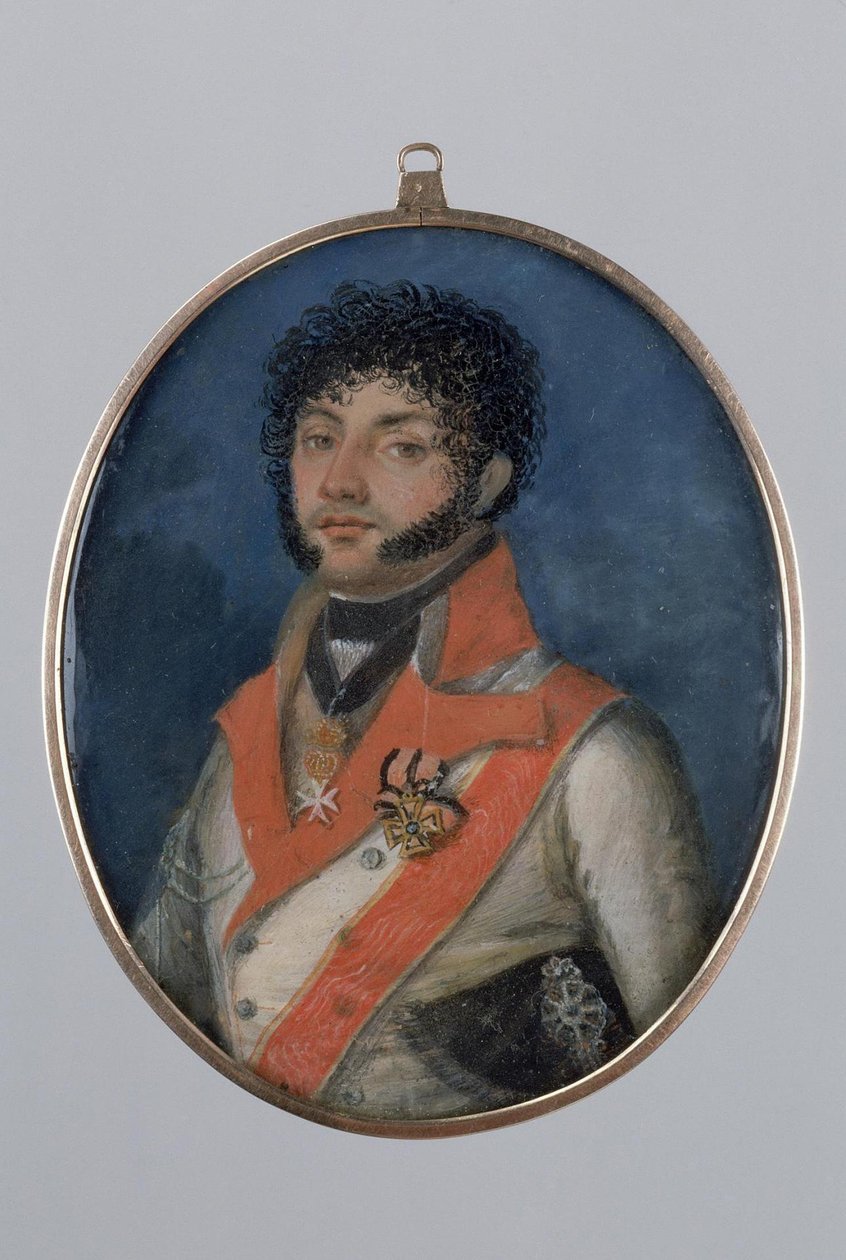 صورة لفيودور بتروفيتش أوفاروف 1773-1824 ، 1803 بواسطة ميخائيل ميخائيلوفيتش زاتسيبين