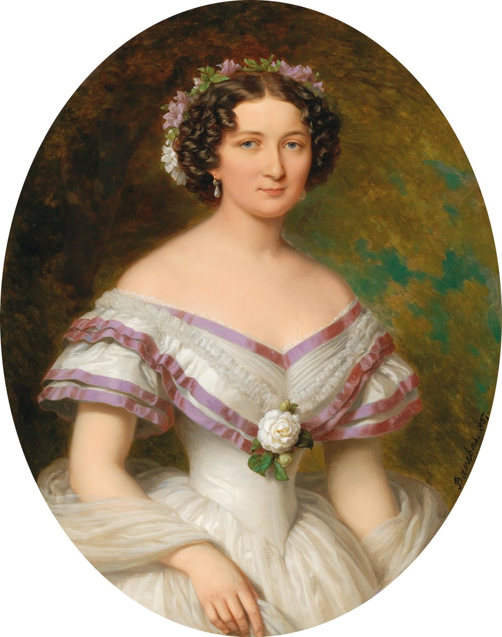 صورة للكونتيسة ماريا غابرييلا جوزيفا آنا سزاباري 1834-1912 ، انظر أتزيل دي بوروسجينو ، 1857. بواسطة ميكلوس باراباس