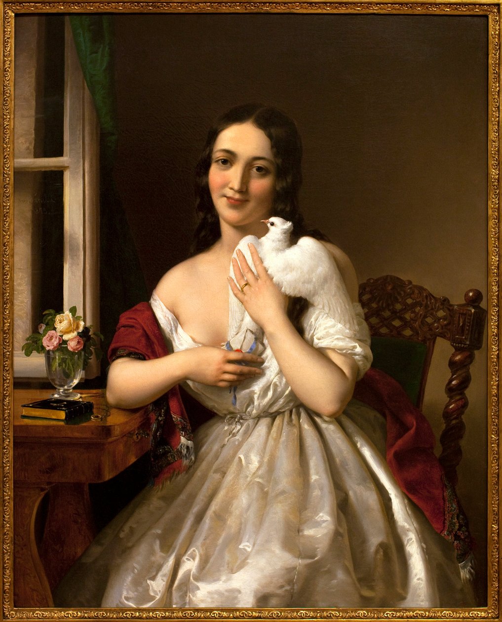 حمامة متنقلة. لوحة لميكلوس باراباس (1810-1898) ، زيت على قماش بواسطة ميكلوس باراباس