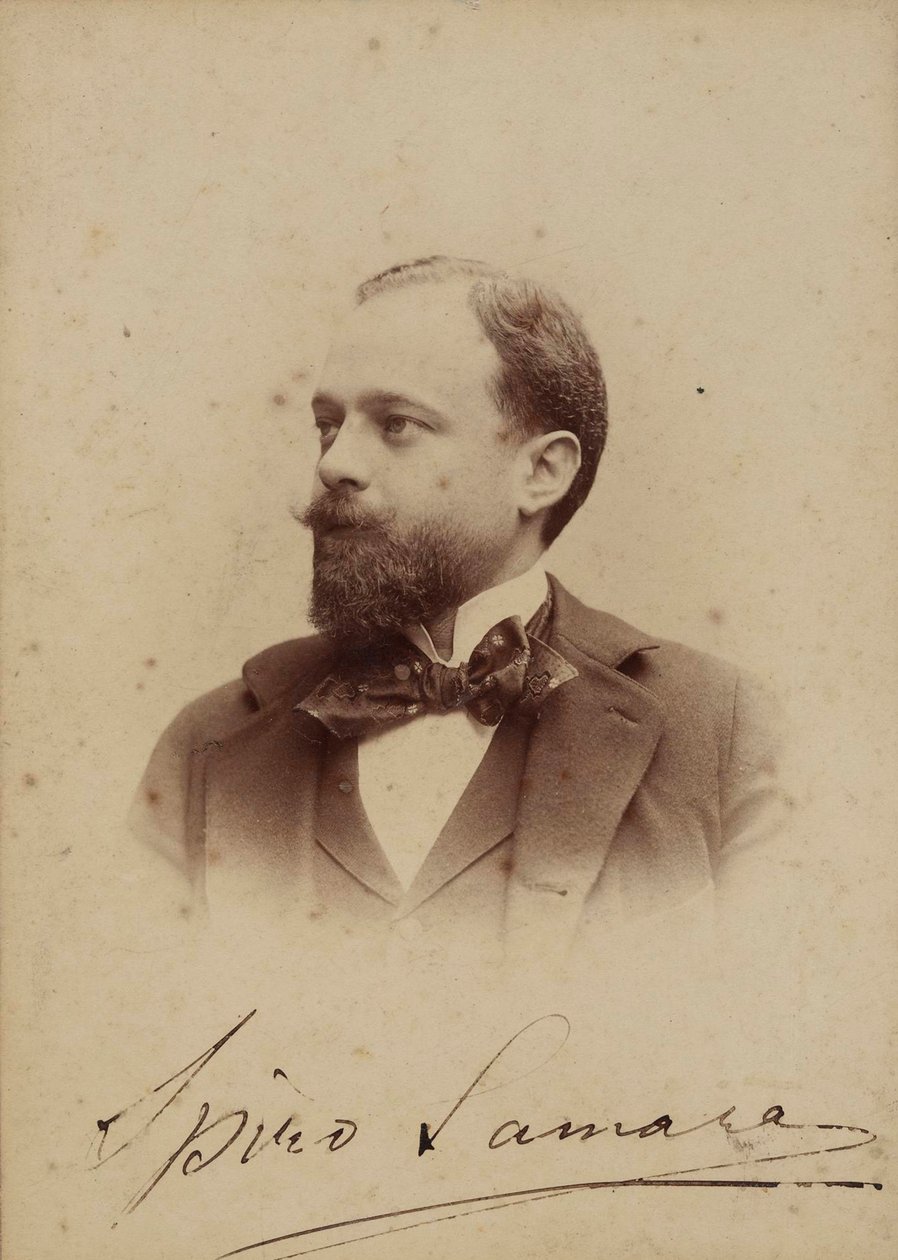 صورة للملحن سبيريدون ساماراس 1861-1917 ، حوالي 1894. بواسطة ميلانو. Guigoni و Bossi