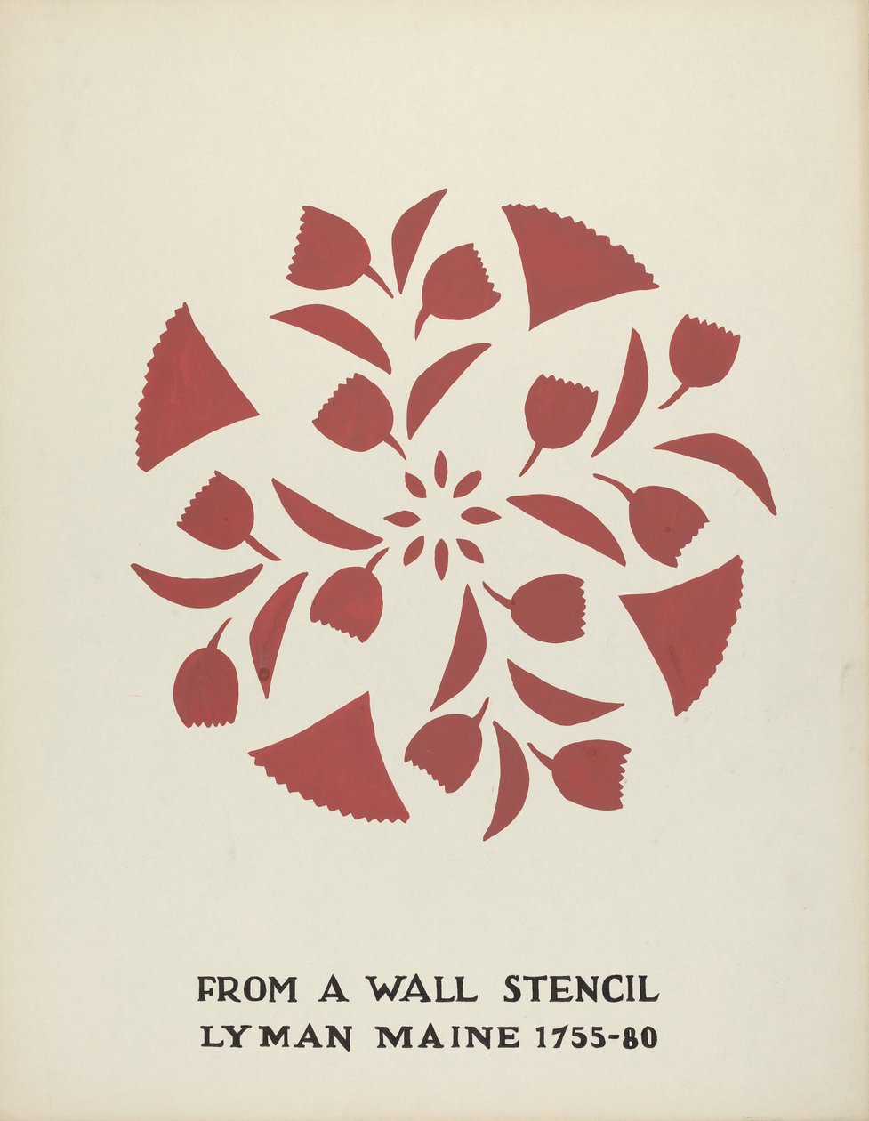 تصميم من Lyman، Maine 1755-1780: من المحفظة المقترحة "Maine Wall Stencils" بواسطة ميلدريد إي بنت