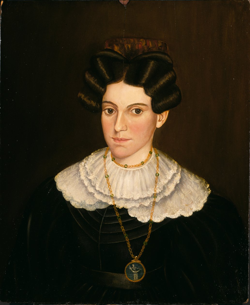 امرأة في فستان أسود ، كاليفورنيا. 1835-1840. بواسطة ميلتون دبليو هوبكنز