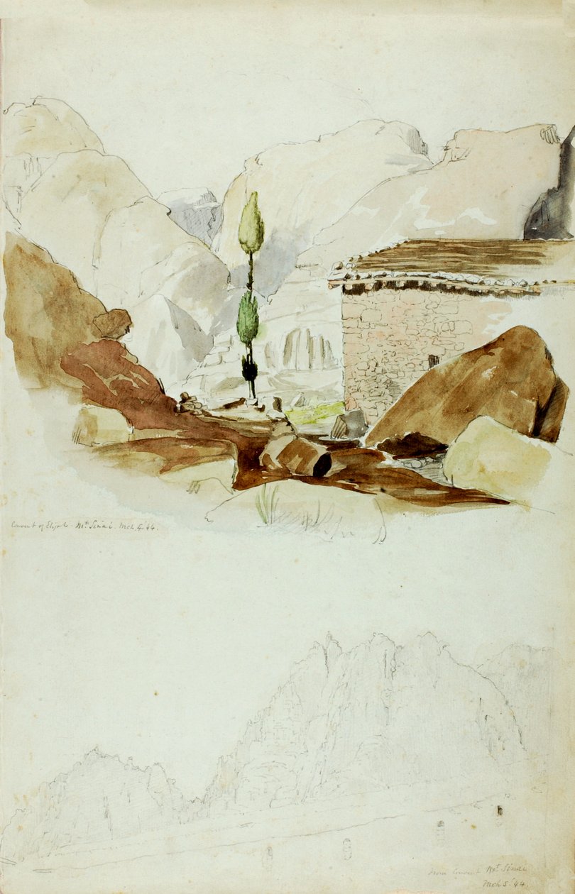 دير إيليا ، جبل سيناء ، 1844. بواسطة عامل منجم كيلبورن كيلوج