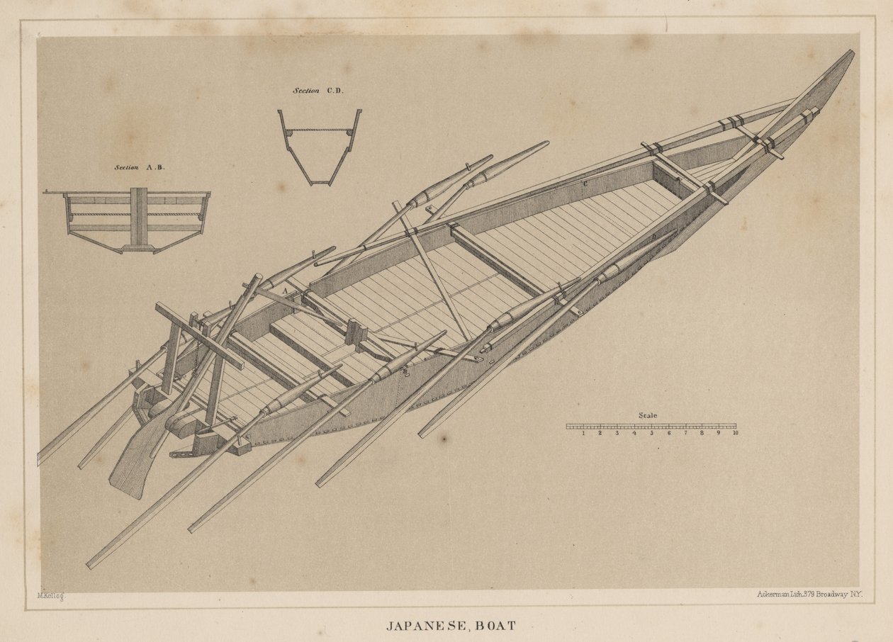 القارب الياباني ، 1855 بواسطة عامل منجم كيلبورن كيلوج