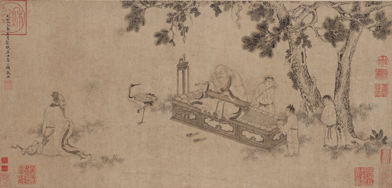 Laozi توصيل Daodejing (حبر على ورق) بواسطة مدرسة اسرة مينج الصينية