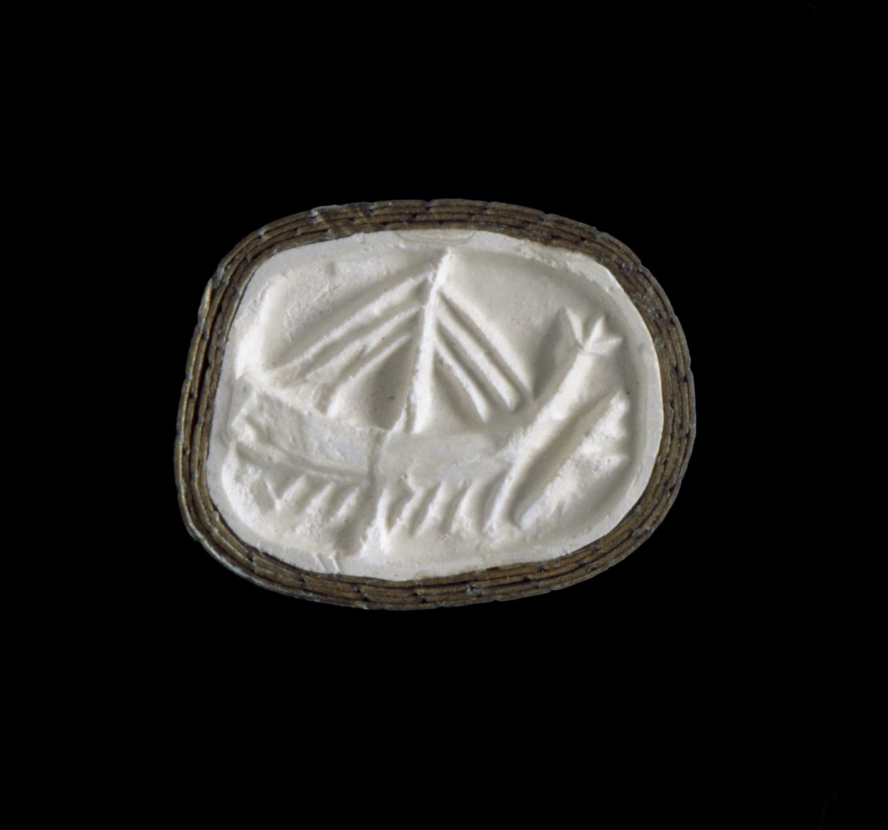 ختم ، فترة مينوان الأولى الوسطى ، c.2100-c.1900 قبل الميلاد (الحجر (ستيتايت) ؛ الجص) بواسطة مينوان
