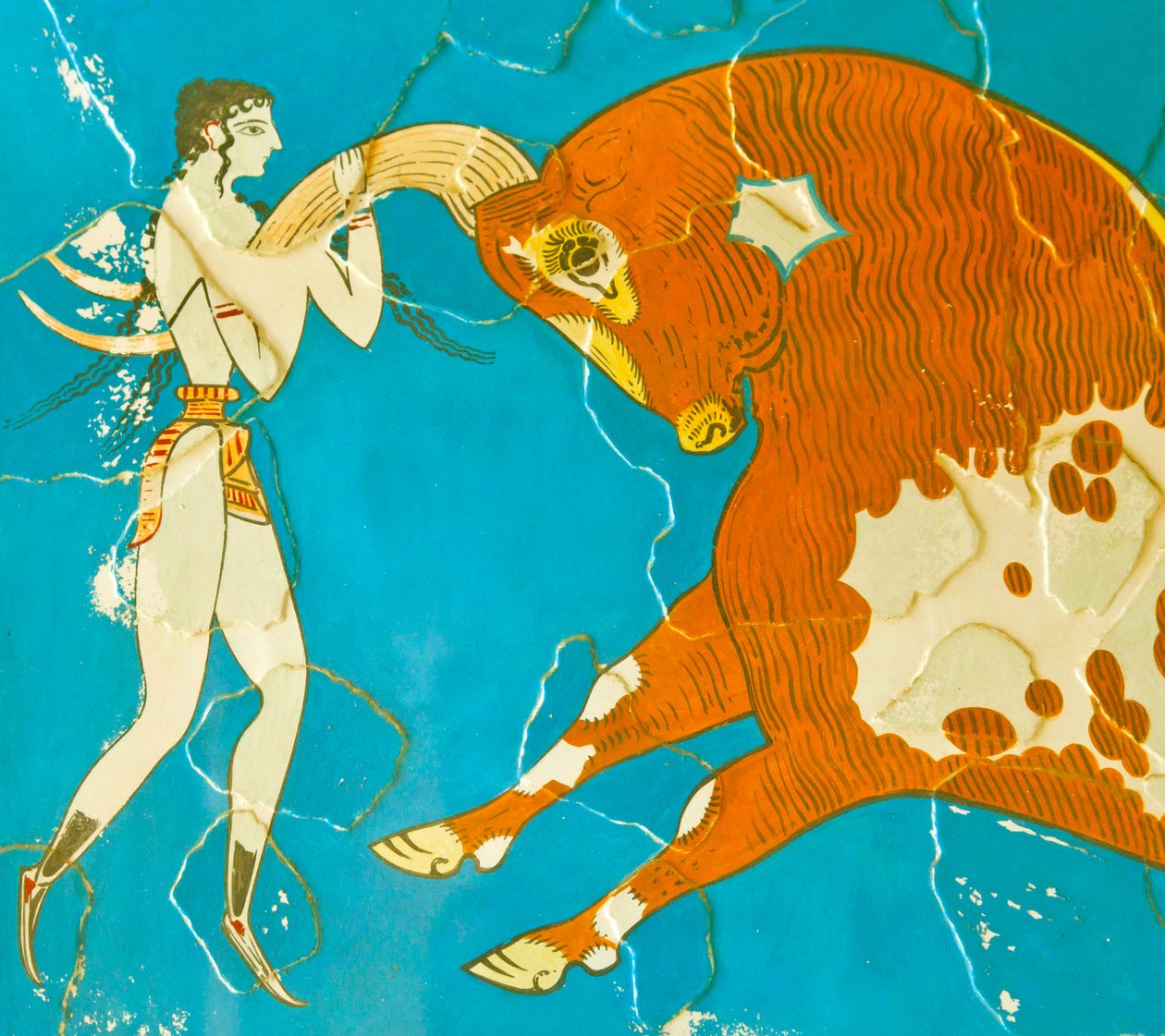 Toreador Fresco، Knossos، Crete 1550-1450 قبل الميلاد بواسطة مينوان
